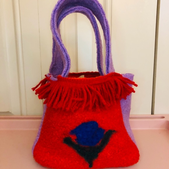 Handmade felted wool handbags Large/ small ,boho, wearable art - Picture 3 of 15